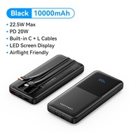 Vention 20000mAh Powerbank Original Fast Charging with Built in Cable PD 22.5W Portable Power Bank O