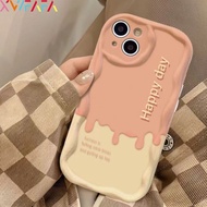 Tricolor Ice Cream Letter Phone Case For OPPO A55 A54 4G A9 A5 2020 A31 A12 A12e A7 A5S AX5S AX7 A3S AX5 F9 Pro Shockproof And Wear-Resistant Soft Silicone Cover