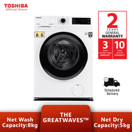 Toshiba TWD-BK90S2M 8KG/5KG Real Inverter Front Load 2 In 1 Washer Dryer / Combo Washer Dryer / Washer / Dryer