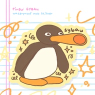Pingu "sybau" Fan-art Waterproof Holographic Vinyl Sticker Flake