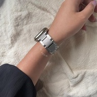 Apple Watch 菱格紋霧面不鏽鋼金屬錶帶 男款女款