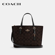 COACH กระเป๋าทรงสี่เหลี่ยมผู้หญิงรุ่น Mollie Tote 25 In Signature Canvas สีน้ำตาล C4250 IMAA8