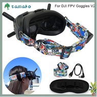 TAMAKO Replacement Headband Protection Pad Adjustable With Battery Hole For DJI FPV Goggles V2