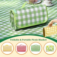 Foldable & Portable Plaid Picnic Mat 39.37x59.06 Inch Outdoor Waterproof Sand Proof Beach Mat Lightw
