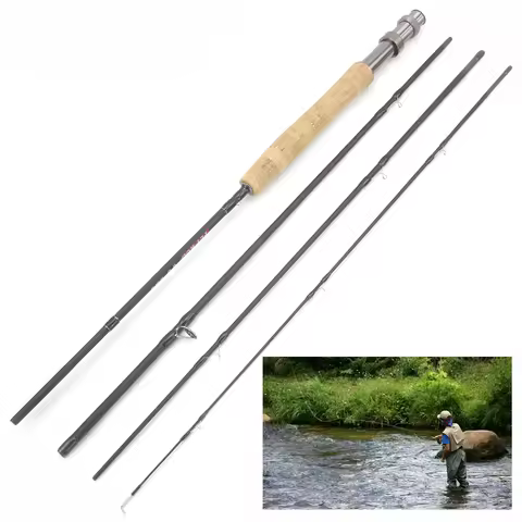 NEW 2.1M 7FT Fly Fishing Rod King Fisher Carbon Fiber Ultralight Weight Fly Fishing Rod Lake River F