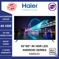 HAIER 55"/65" 4K HDR LED ANDROID TV H55K800UG/H65K800UG (READY STOCK) - HAIER WARRANTY MALAYSIA