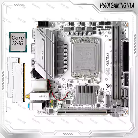 JGINYUE H610I GAMING V1.4 H610 Motherboard LGA1700 DDR4 Dual M.2 NVMe PCIe 4.0 x16 ITX For Intel 12t