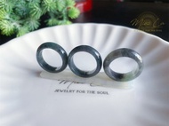 天然緬甸玉 翡翠 冰烏雞 有錢 翡翠 戒指 玉 戒環 ring 禮物 男女