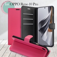 DAPAD for OPPO RENO 10 Pro 百搭時代多卡式夾層皮套-玫紅