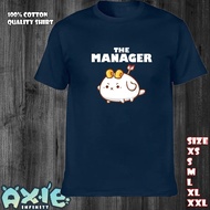♨ ✼ ✓ AXIE INFINITY The Manager White Cute Axie Shirt Trending Design Excellent Quality T-shirt (AX