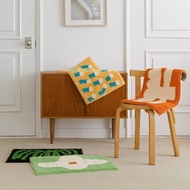 ❤Molly Preferred Dopamine Geometric Pattern Carpet High Quality Flocking Carpet Bedroom Bedside Carp