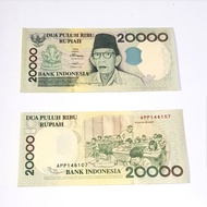 Uang Kuno Rp. 20.000 Duit Lama Rupiah Ki Hajar Dewantara Thn 1998
