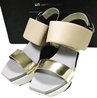 UNITED NUDE 20週年紀念款 Delta 坡跟涼鞋 (26430005-1) - 36碼 (23.0-23.5厘米) - 金色/米色 - 高跟鞋 - 全新/二手 - UNITED NUDE