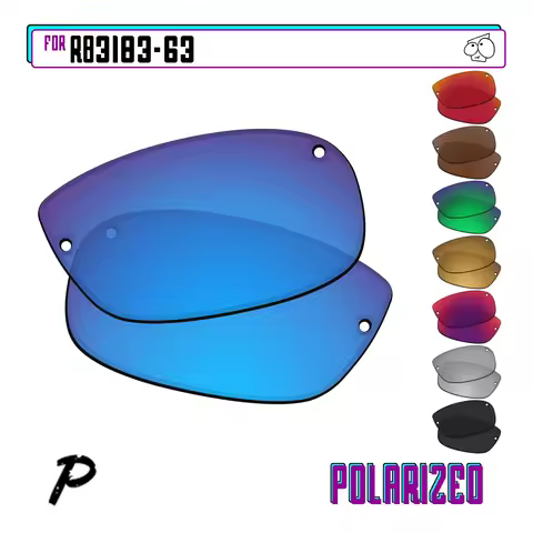 SunglassDoctor Polarized Replacement Lenses for Ray-Ban RB3183-63 RB3183 63mm Sunglasses - Multiple 