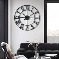 Living Room Silent Clock clock Cross-Border Ji European Style Simple Wall Clock Iron Art Digital Cre