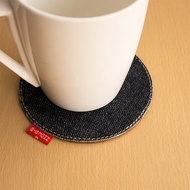 コースター 丸型 【 BIG JOHN × かもめ 】 デニム 革 レザー HC11K