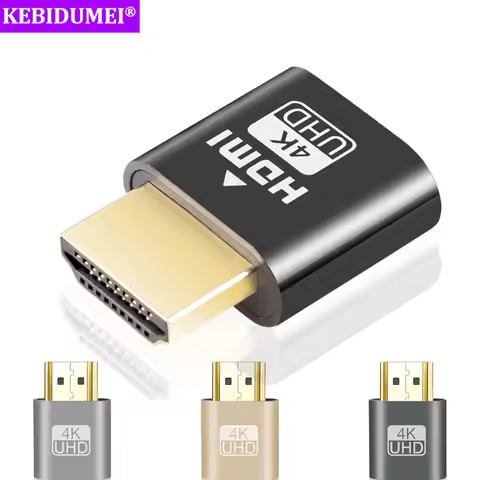 4K HDMI Virtual Display Adapter DVI VGA Display Emulator Dummy Plug Headless Ghost Display Emulator 