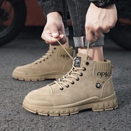 Men's Martin Boots 2021 Autumn New High-top Shoes British Outdoor Tooling Boots Breathable Designer Men Boots and Luxury Shoes