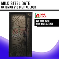 Gateman Z10 Digital Lock with 4X7 Feet Mild Steel Gate