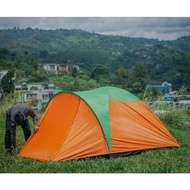 TENDA 4-Person Double Layer Camping Tent with Tarpaulin Base