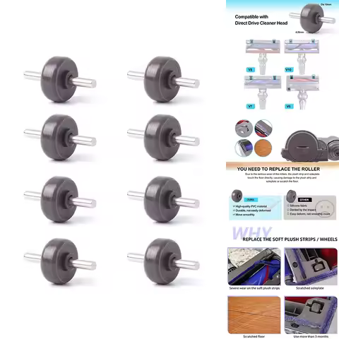 8Pcs Soleplate Wheels Replacement For Dyson V6 V7 V8 V10 V11 V15 DC58 DC59 DC62 Direct Drive Cleaner