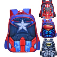 Kids Spiderman School Bag 3D Muscle Cover Kindergarten/Nursery Cartoon Superman Backpack For Girl BoyStudent Super Heros Bags