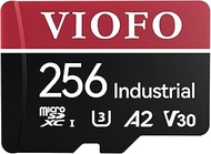 VIOFO 256GB Industrial Grade microSD Card, U3 A2 V30 High Speed Memory Card with Adapter, Support Ultra HD 4K Video Recording