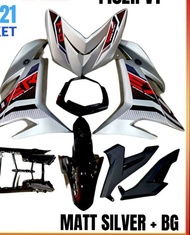 Y15ZR Y15 V1 V2 EXCITER 2021 TANAM STICKET BODY COVER SET MATT SILVER