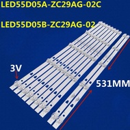 1Set=10PCS LED Backlight Strip LED55D05A-ZC29AG-02 LED55D05B-ZC29AG-02