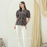 Nuansa Batik Blouse Batik Formal / Blouse Batik Kerja Lengan Pendek