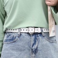 New Punch-free Love Hollow Belt Simple Fashionable And Versatile Leather Belt Sweet Skirt Waistband 