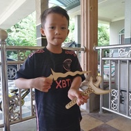 replika prop keris kayu merdeka kanak kanak