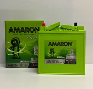 AMARON 50B20L แบตเตอรี่รถยนต์ ฮอนด้า แจ้ส ซิตี้ บรีโอ้ BRV FREEDโมบิลิโอ้ etc. รับประกันนาน 24 เดือน