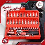 46pcs Socket Set Wrench Set Spanner Tool Box Set CRV Chrome Vanadium/ 46pcs Socket Box Socket/ Set S