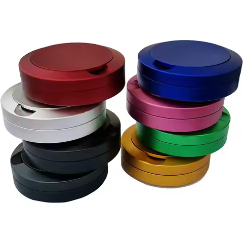 Zyn Metal Can 72MM Container Storage Tin Snus Cans Aluminum Black Color 3 Layers Snuffbox CNC Metal 