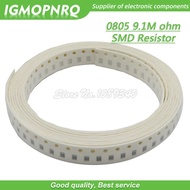 300pcs 0805 SMD Resistor 9.1M ohm Chip Resistor 1/8W 9.1M 9M1 ohms 0805-9.1M