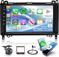 DAB+ 4G + 64G 8 Core 9 Inch Car Radio for Mercedes Benz Class A W169 Class B W245 W639 Vito W639 Via