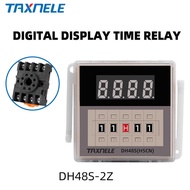 DH48S-2Z Digital Programmable Time Relay Switch 220V 12V 24V Delay Timer 0.01s-99H 99M 8 Pins SPDT 2