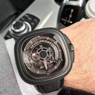 代購 原廠正版全新SEVENFRIDAY七個星期五手錶 男士皮帶自動機械男錶P3b/01 大直徑防水男士腕錶 真皮帶錶