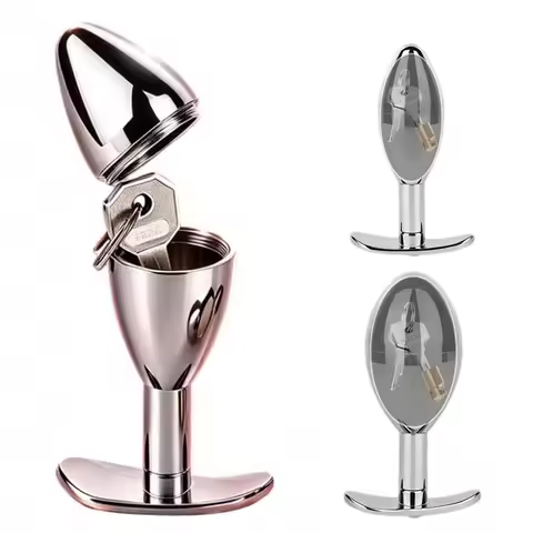 Stainless Steel Anal Plug Wearable Butt Plug Detachable Hollow Design Massager Dilator Masturbation 