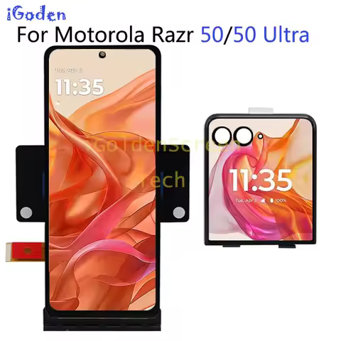 AMOLED For Motorola Razr 50 Ultra XT2451-4 Foldable LCD Display Touch Screen Digitizer Assembly For 