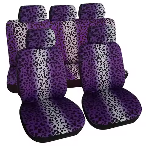 Luxury Leopard Print Car Seat Cover Comfortable Breathable Material Multi Color Leopard Print Univer