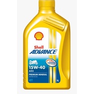 Shell Advance 4T AX5 15W-40 Mineral Oil (1 Liter)