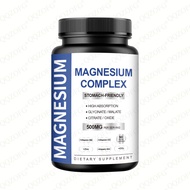 Magnesium Complex Supplement 500mg High Absorption Stomach-Safe 90 Vegetarian Capsules Contains Vita