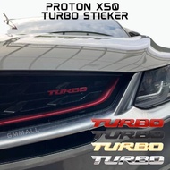 PROTON X50 3D Car Metal TURBO Emblem Sticker Badge Accessories Aksesori Kereta X50 car accessories