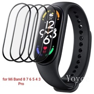 9D Curved Screen Protector for Xiaomi Mi Band 10 9 8 7 6 Pro Film SmartWatch Soft HD Full Tempered G