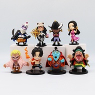 8Pcs/Set 7-8cm Anime One Piece Figure Boa Hancock Gekko Moria Dracule Mihawk Doflamingo Teach Kuma A