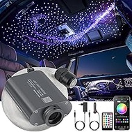 SUNKENET 16 W Starry Sky Car, 650 Pieces x 0.75 mm x 4 m Starry Sky Fibre Optic RGBW Bluetooth App/R