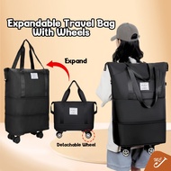 McJoden - TRAVEL WHEELS BAG Roda Perjalanan Berkapasiti Besar Kalis Air Beg Luggage Lipat untuk Perj