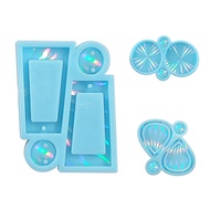 Holographic Light and Shadow Epoxy Resin Silicone Mold DIY Holographic Earring Pendant Epoxy Resin Silicone Mold